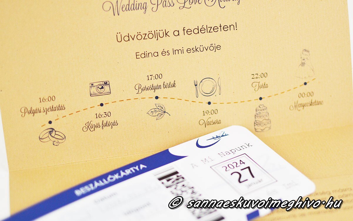 eskuvoi-meghivo-beszallokartya-sannaeskuvoimeghivo-2405013 Kraft papír tok és a kék beszállókártya meghívó