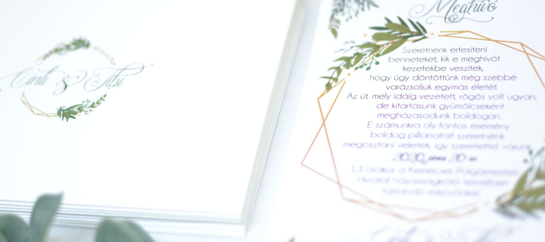 Esküvői meghívó, rád alakítva