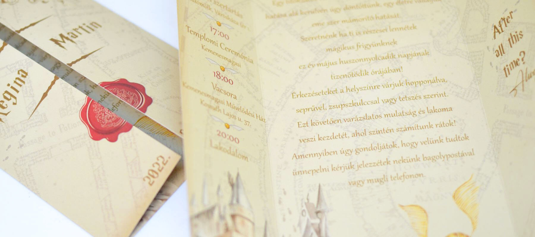 Tekergők térképe esküvői meghívóm