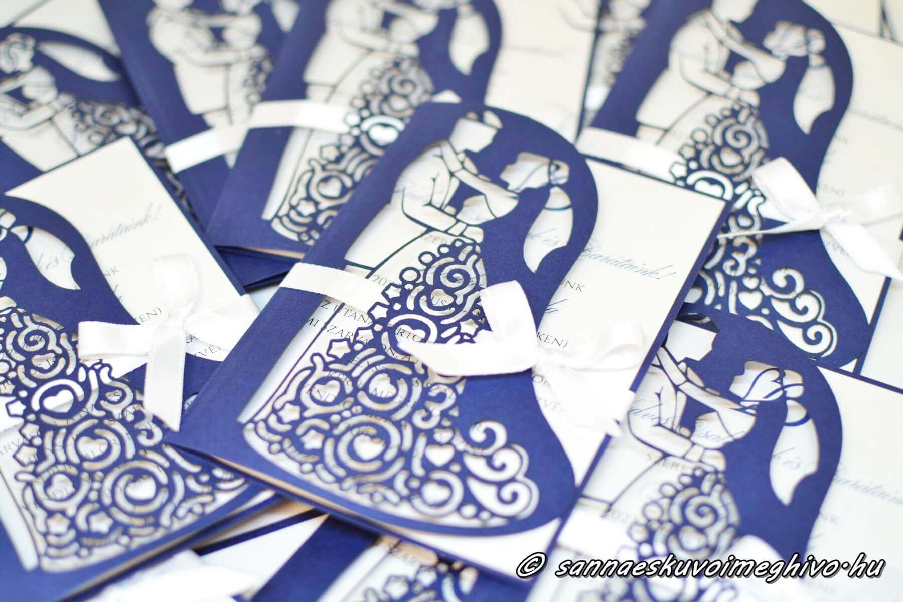 eskuvoi-meghivo-nyitotanc-sannaeskuvoimeghivo-202304091 Nyitótánc esküvői meghívó lézervágott táncoló pár mintával