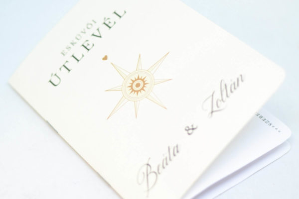 Extra Útlevél esküvői meghívók első oldal