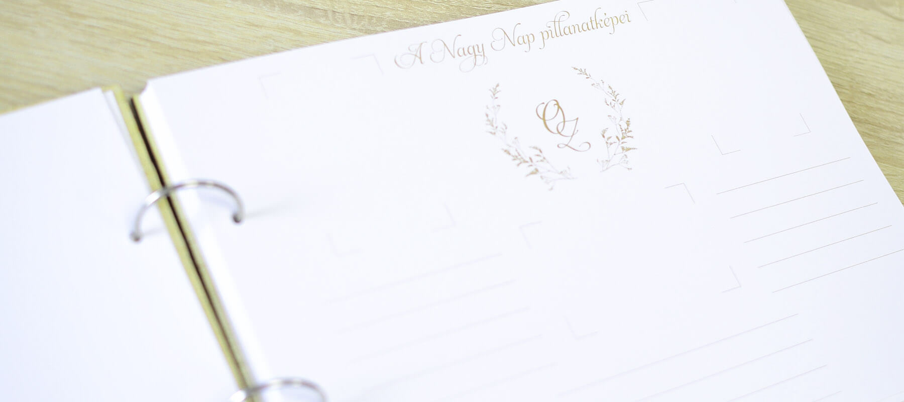 Extra esküvői vendégkönyv belső oldala