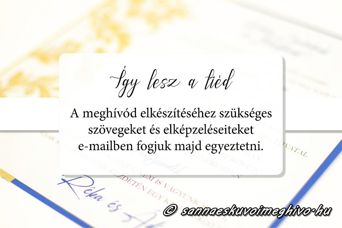 eskuvoi-meghivo-kiralyi-uzenet-sannaeskuvoimeghivo-bev Királyi üzenet meghívóm csillogó arany mintával bevezető