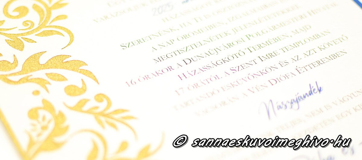 2025 legjobb esküvői meghívó Királyi üzenet