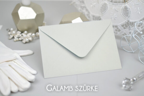 Esküvői boríték V záródás galamb szürke