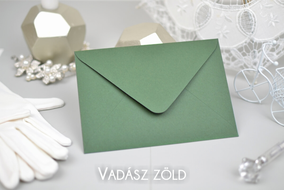 eskuvoi-boritek-matt-vadaszzold-sannaeskuvoimeghivo-250321 Esküvői boríték V záródás vadász zöld