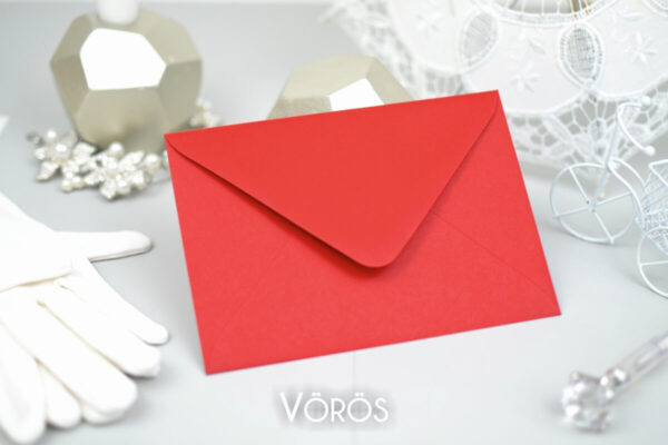 Esküvői boríték V záródás vörös