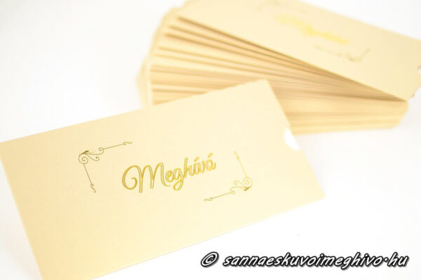 Aranyos vonalak megh&iacute;v&oacute;im csillog&oacute; betűkkel