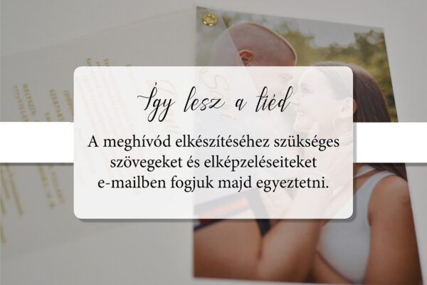 Fényképes esküvői meghívó bevezető