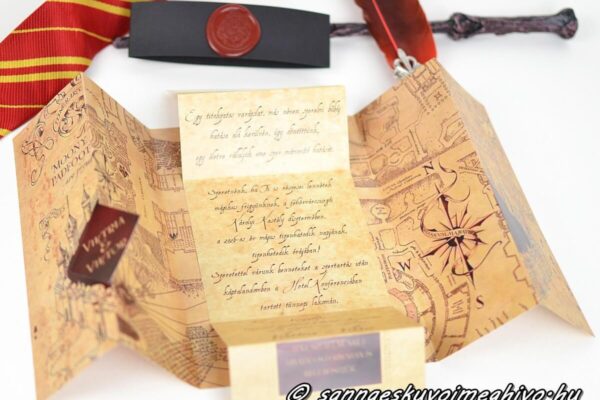 Tekergők térképe Extra meghívó belső oldala kinyitva