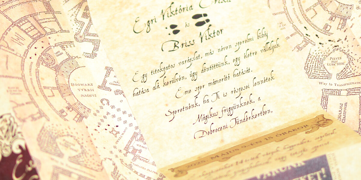 Ajándék esküvői napok 2026-ban - Tekergők térképe meghívóm